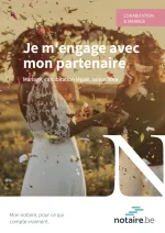 Couverture de la brochure notaire.be sur le mariage et la cohabitation.