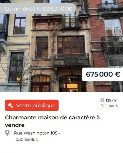 Annonce Biddit Ixelles