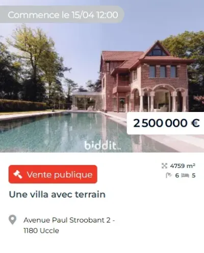 Annonce Biddit Uccle