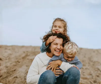 moeder en kinderen