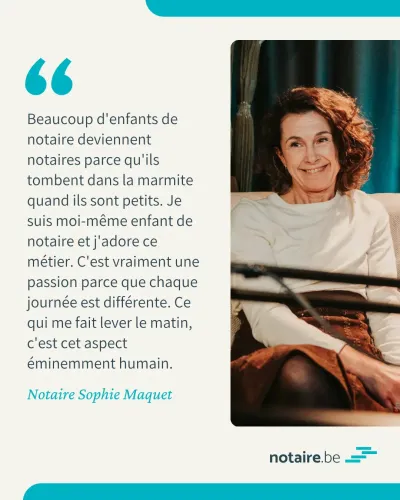 Citation d'un notaire sur sa mission et son rôle d'accompagnement pour les citoyens.