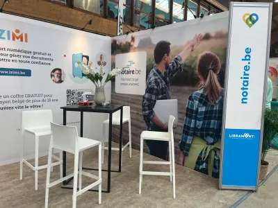 Stand notaire.be à la Foire de Libramont.