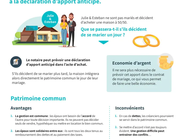 Découvrez la nouvelle infofiche de Notaire.be sur l'apport anticipé.